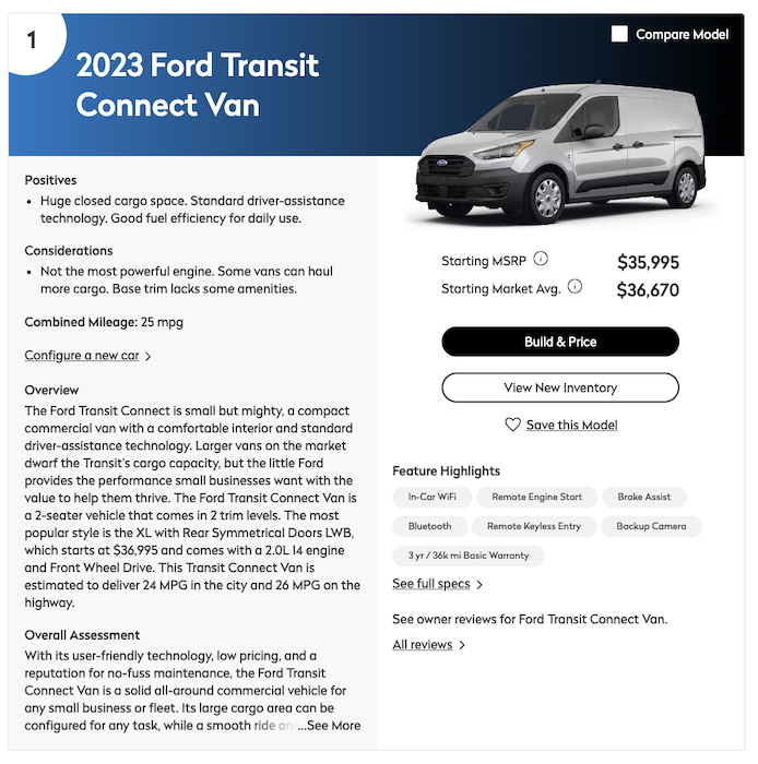 business equipment company vehicle